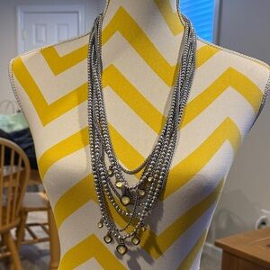 Lucky Brand Silver Multi-Layered Necklace